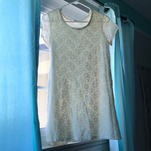 lace white mini dress - Picture 3 of 4